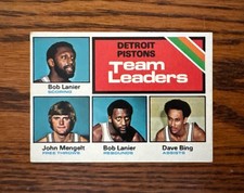 1975-76 Topps - Pistons Team Leaders # 121 Lanier/Mengelt/Bing VG VG-EX