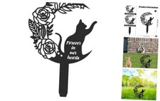Cat Memorial Garden Stake - Pet Memorial Plaques for Outdoors Garden Yard Pet