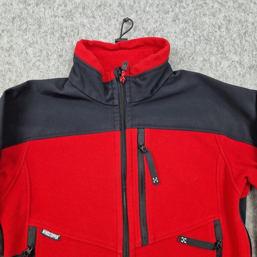 Giacca donna Haglöfs taglia UK 12 rossa nera antivento Polartec pile outdoor - Foto 2 di 12