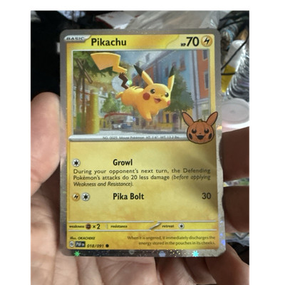 Pokémon Pikachu Trick or Trade 2024 018/091 Cosmos Holo Basic 70 HP Promo