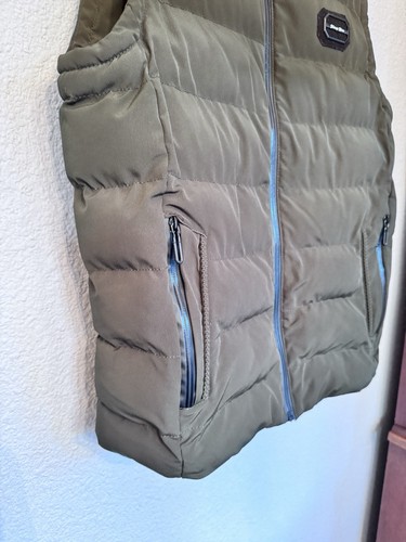 Zhang Hao Mens Zip Weatherproof puffer Vest Camo Green Size M - Picture 3 of 8
