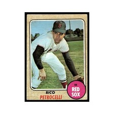 Rico Petrocelli 1968 Topps (damaged) #430 Boston Red Sox Baseball Card Poor