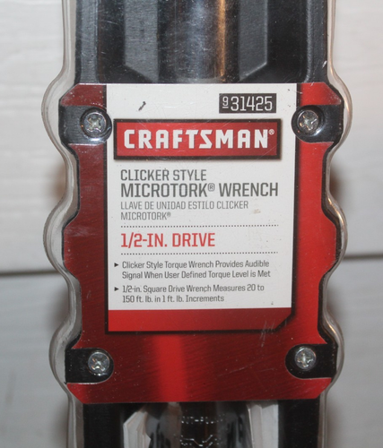 New Craftsman 931425 Clicker Style Microtork Wrench 1/2" Drive - Picture 3 of 5