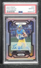2023 Panini Prizm Rookies Silver Puka Nacua #357 PSA 10 GEM MT Rookie Auto RC