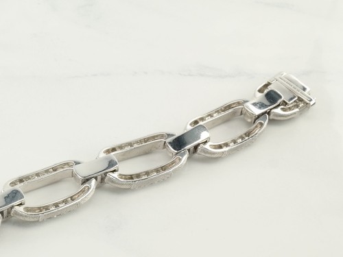 Pulsera Judith Ripka Tailandia Eslabones Plata Esterlina Cadena DQCZ Blanca - Imagen 5 de 6