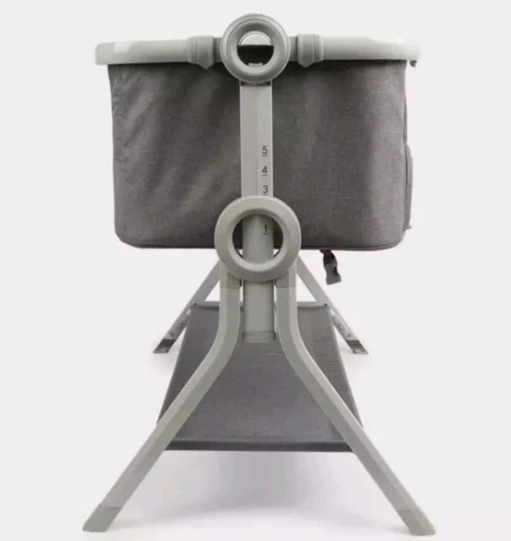 Mothercare Co Sleeper Crib Bedside Baby Standard Folding Portable w/Stand - Grey - Image 2 of 4