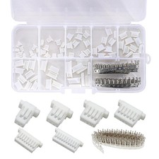 Teansic 495Pcs JST SH 1.0mm Connector Kit,2/3/4/5/6/7/8/9/10 Pin White