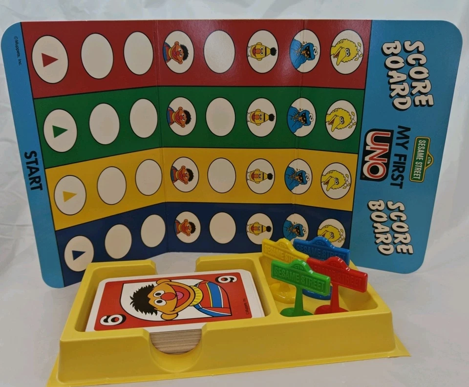 Vintage Sesame Street My First Uno Card Game 1992 Mattel Complete - Image 3 of 4
