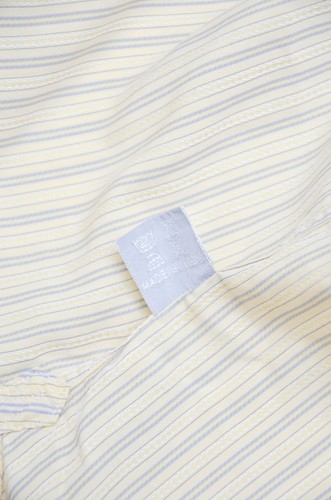 Stefano Ricci Shirt – Casual Yellow Striped Designer Classic - Picture 9 of 9