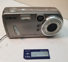 Sony Cyber-shot DSC-P92 5.0MP Digital Camera Silver w/ 64mb Memory Stick Tested