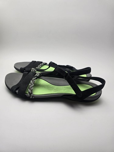 Clarks Outdoors Active Walking Sandals Black Nubuck T Bar Sandals UK Size 6 D - Picture 6 of 12