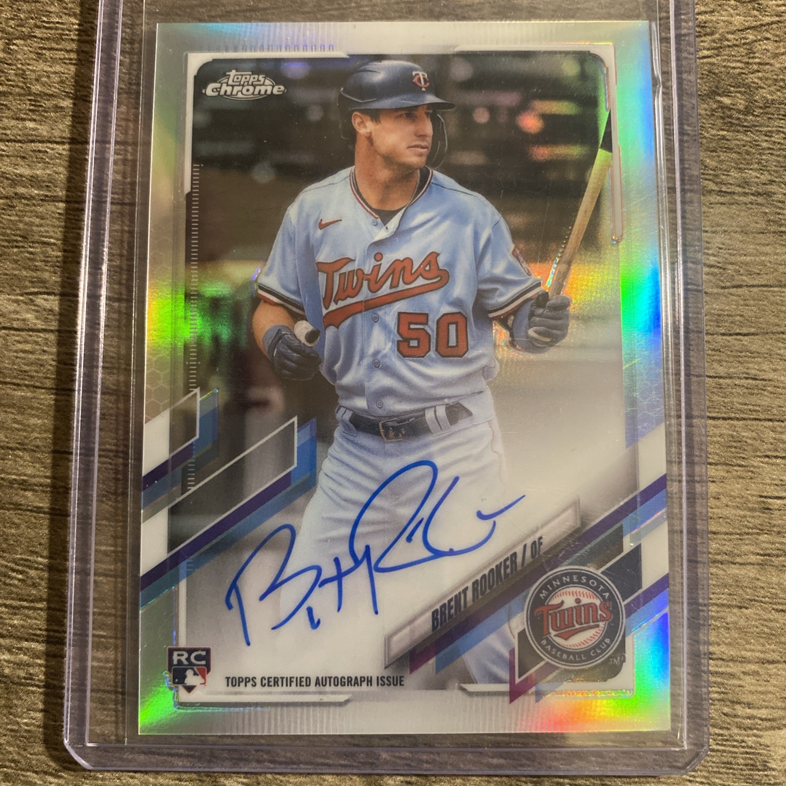 BRENT ROOKER 2021 TOPPS CHROME ROOKIE REFRACTOR AUTOGRAPH RC AUTO /499