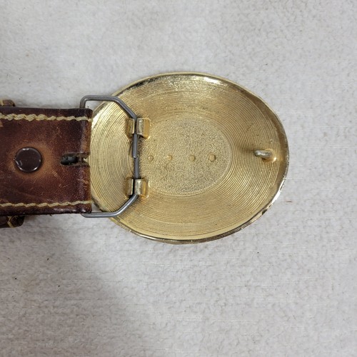 Vintage Turquoise Leather Belt Mens Brown Southwestern Western West Gorpcore - Picture 9 of 24