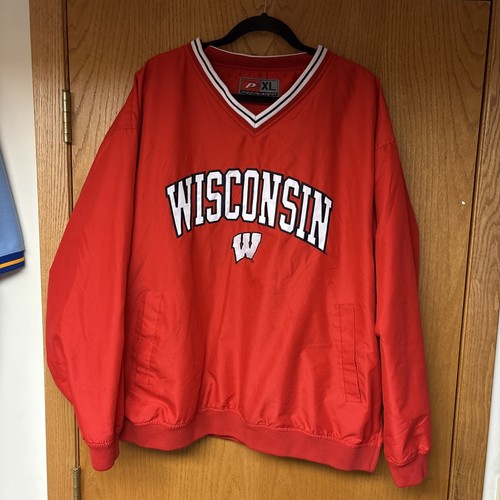 Vintage Wisconsin Badgers Pro Player Pullover Jacket Men's Size XL