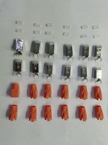 RJ45 Crimpzange mit 12 Cat7 Stecker Set Netzwerk Werkzeug Lan Kabel Zange Cat7/6 - Afbeelding 14 van 18
