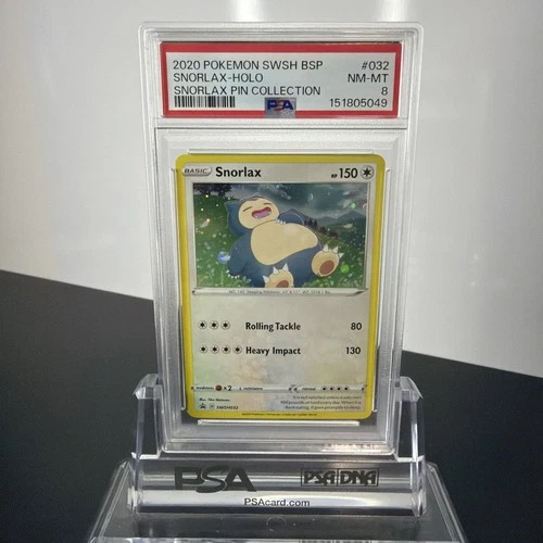 Snorlax SWSH032 Black Star Cosmos Promos Pokemon TCG - PSA 8 NM-MT