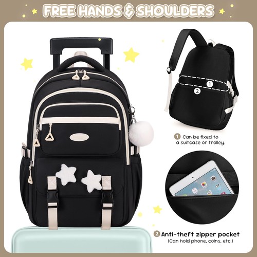 Schulrucksack für Teenager Mädchen 2025 Laptop Büchertasche Ästhetik College Tasche für ... - Bild 5 von 8