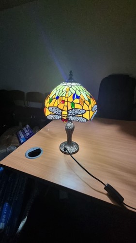 Tiffany Stil Tischlampe Handarbeit Kunst Buntglas Nachttischlampen Schreibtischleuchte - Bild 67 von 128