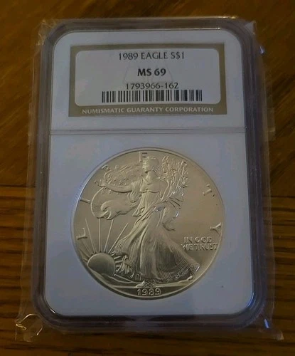 1989 $1 American Silver Eagle NGC MS 69 | Uncirculated UNC BU