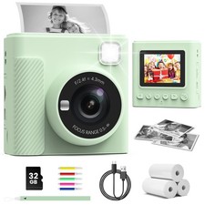 Kids Instant Print Camera, Christmas Birthday Gifts for Girls and Boys, 1080P