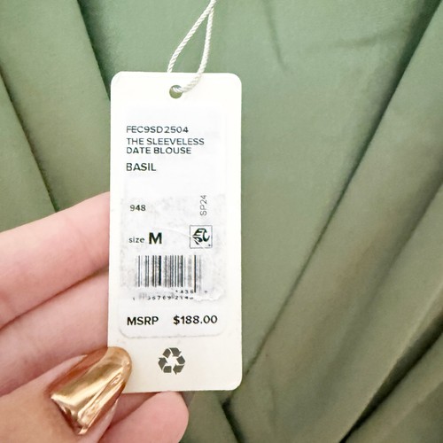 Lieblingstochter ärmellose Date Bluse Wickel Body basil grün Größe M - Bild 6 von 7