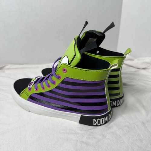 ZAPATILLAS/ZAPATOS de caña alta INVADER ZIM GIR Stripe DOOM para hombre 8 NUEVOS con etiquetas - Imagen 4 de 5