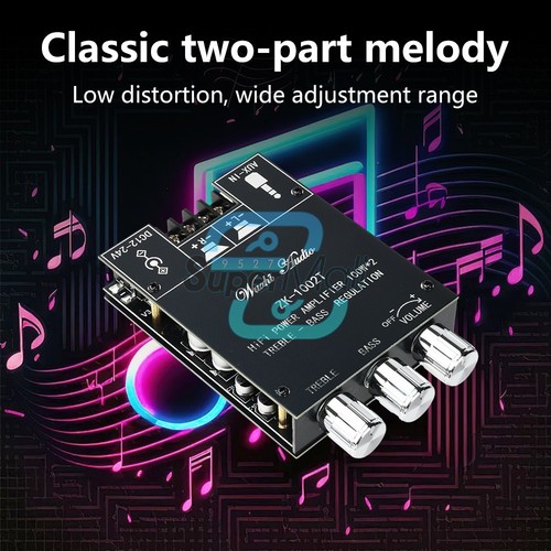 ZK-1002T Bluetooth 5.0 TPA3116 2 Kanal 100WX2 Digital Audio Verstärker Modul - Bild 20 von 20