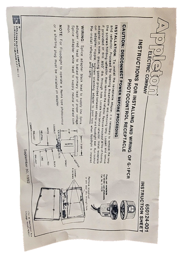 Appleton G-1PCR AreaMaster PhotoControl Receptacle 15A 240V - Picture 3 of 5