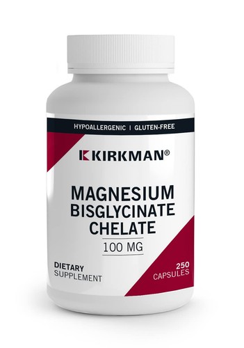 Kirkman - Magnesium Bisglycinate Chelate - 250 Capsules - Relaxes Nerves & Mu...