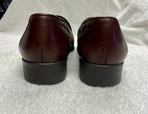 Romano Leder Halbschuhe Damengröße 8,5 geflochtenes Leder Slipper - Bild 5 von 13