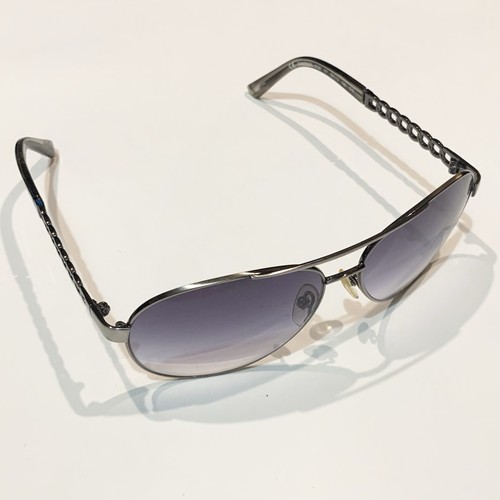 Gafas de sol Juicy Couture Designer Aviador púrpura pistola metal plata con estuche OBO - Imagen 4 de 10