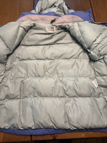 Vintage 90s LL Bean Down Penobscot Parka Puffer Coat Lavender Women’s Size L USA - Picture 10 of 13