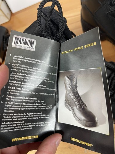 Magnum Stealth Force 6.0 WP Tactical Boots Herren 12 wasserdicht Work Duty schwarz - Bild 9 von 10