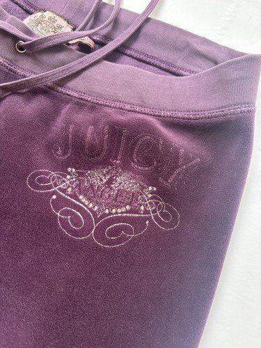 Vintage Juicy Couture Y2k Tracksuit Top Pant M XL Purple Angel P&G Rare Diamonds - Picture 16 of 19