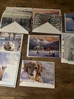 Wildlife Christmas Cards Lot of 13 Mixed Designs Cardinals Deer Cabin Scenes NWF