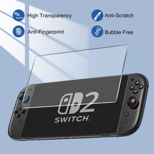 Transparente Schutzhülle mit Displayschutzfolie für Nintendo Switch 2 Zubehör - Bild 8 von 9