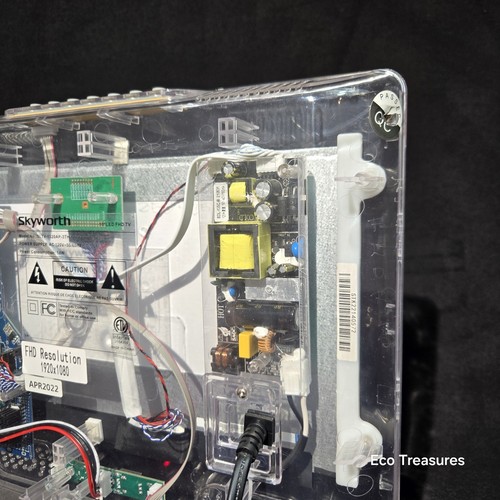 Vintage Clear Prison TV Skyworth 13" Digital LED monitor SLTV1320AP-3TH Tested W - Picture 12 of 22