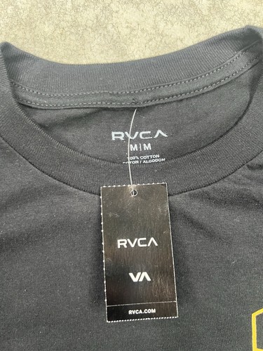 T-shirt RVCA nera mezzanotte manica corta taglia M - Foto 3 di 5