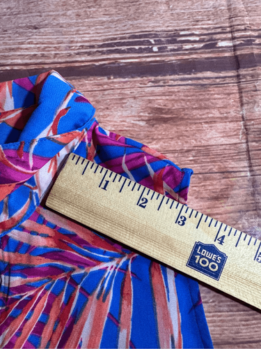 Floral & Ivy Para Mujer Talla Mediana Azul Tropical Estampado Floral Sin Mangas Botón Hacer - Imagen 11 de 11