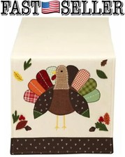 Design Imports Home Dining Table Accessories Turkey Table Runner - Embellished