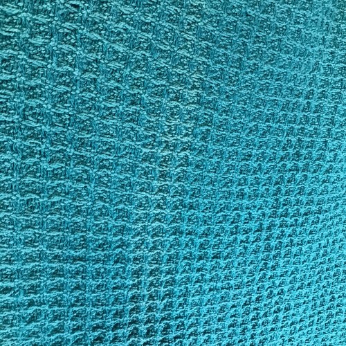 L.L. Bean Maine Bed Blanket King 120” X 100” Green Blue Cotton Round Corners - Foto 6 di 10
