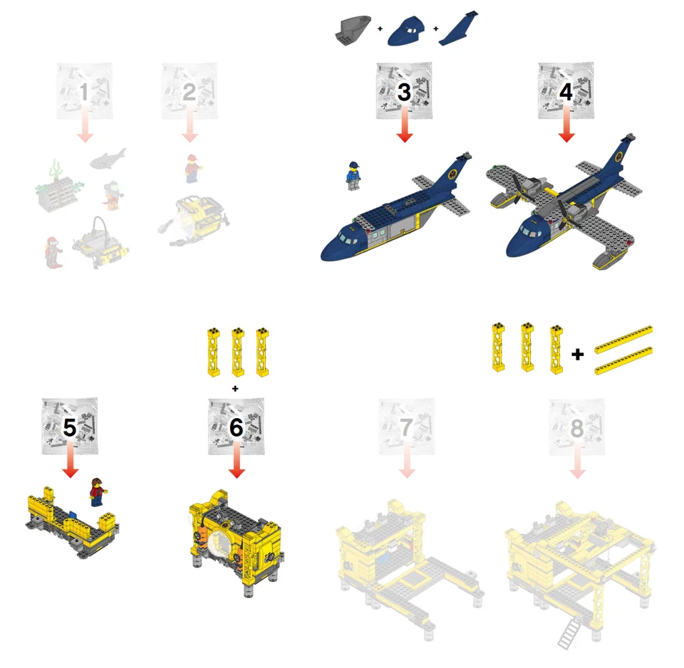 Lego 60096 Deep Sea Operation Base: 5 NEW SEALED BAGS (incomplete set) Explorers - Image 2 of 4