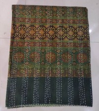 Indian Kantha Quilt Cotton Bedspread King Siz...