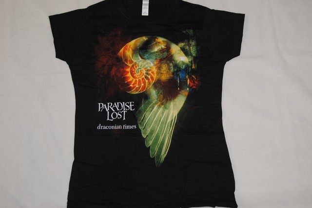 PARADISE LOST SHELL DRACONIAN TIMES LADIES SKINNY T SHIRT NEW OFFICIAL BAND RARE PARADISE LOST SHELL DRACONIAN TIMES LADIES SKINNY T SHIRT NEW OFFICIAL BAND RARE