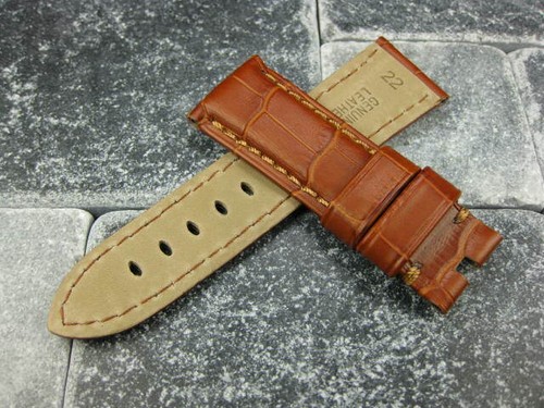 Cinturino orologio pelle grana 26 mm distribuzione per PANERAI nero marrone P - Foto 45 di 51
