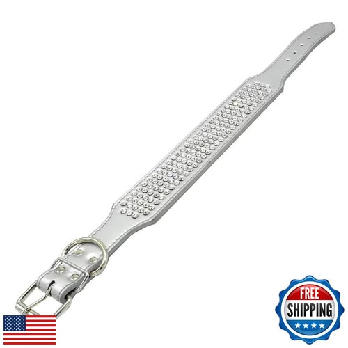 Berry Pet Rhinestones Dog Collars - 2 Width with 5 Rows Full Sparkly Crystal  - Picture 4 of 5