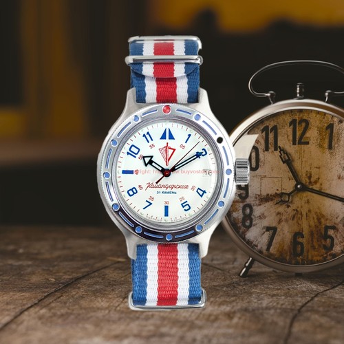 Vostok Amphibian Classic Russian Diver Automatic Wristwatch 72048B- USA SELLER - Picture 9 of 10