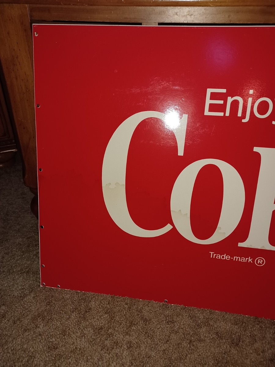 Vintage Metal Enjoy Coke, Coke Machine Front Panel 28X18 | eBay
