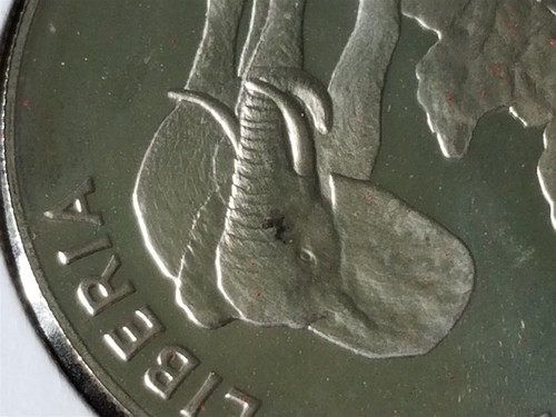 Liberia 5 Dollars 1973 Silver Proof (Hazy/Spots) - Elephant - ii - Picture 6 of 7