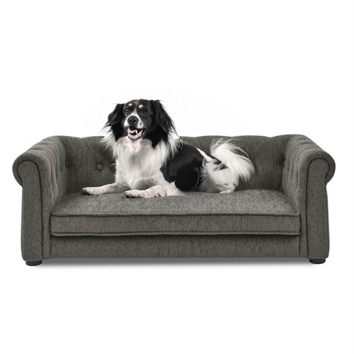 Grey Elegant Rectangle Pet Bed For Medium And Large Dogs Sofa Bed, Dog Couch - Picture 7 of 10